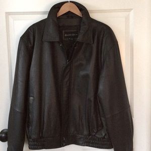 NWOT Black leather coat